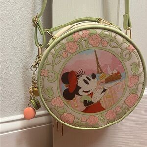 Disney France Minnie Mouse Round Crossbody Bag